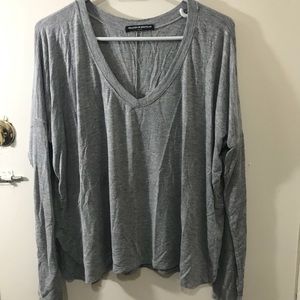 Brandy gray soft pullover long sleeve